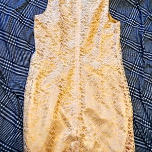 Yellow Lace Formal Dress